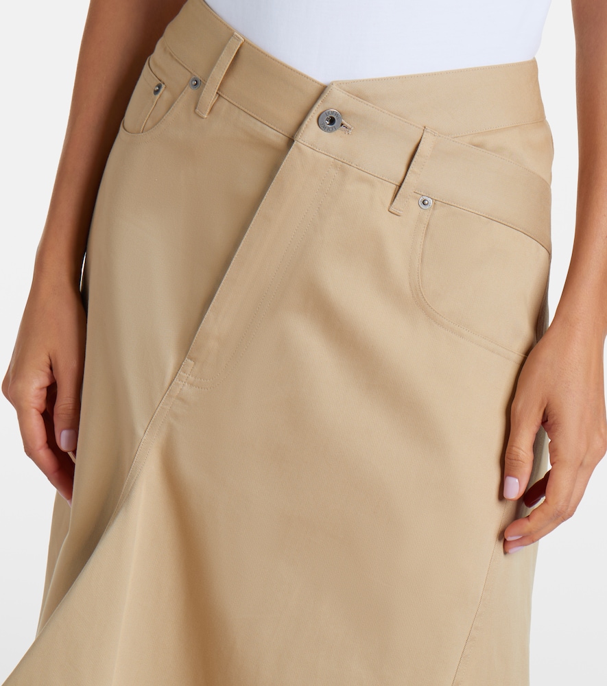  Loewe Loewe Asymmetric Cotton Midi Skirt 