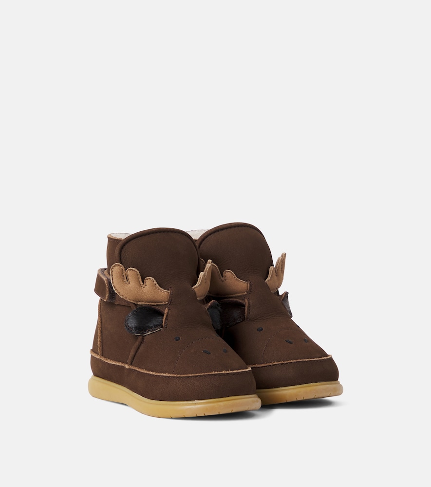 Donsje Baby Dubu Leather Booties In Brown