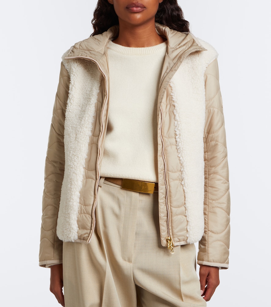 Bibi Quilted Teddy-Trimmed Jacket