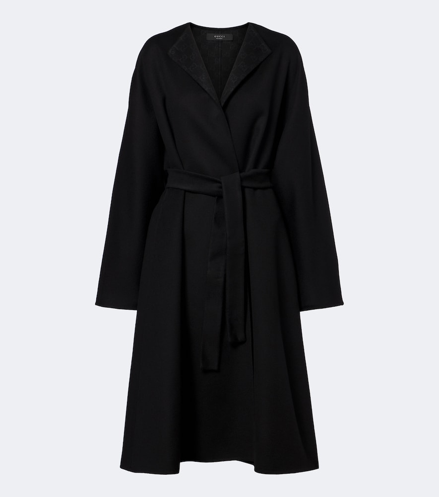 Cappotto in misto lana e seta GG