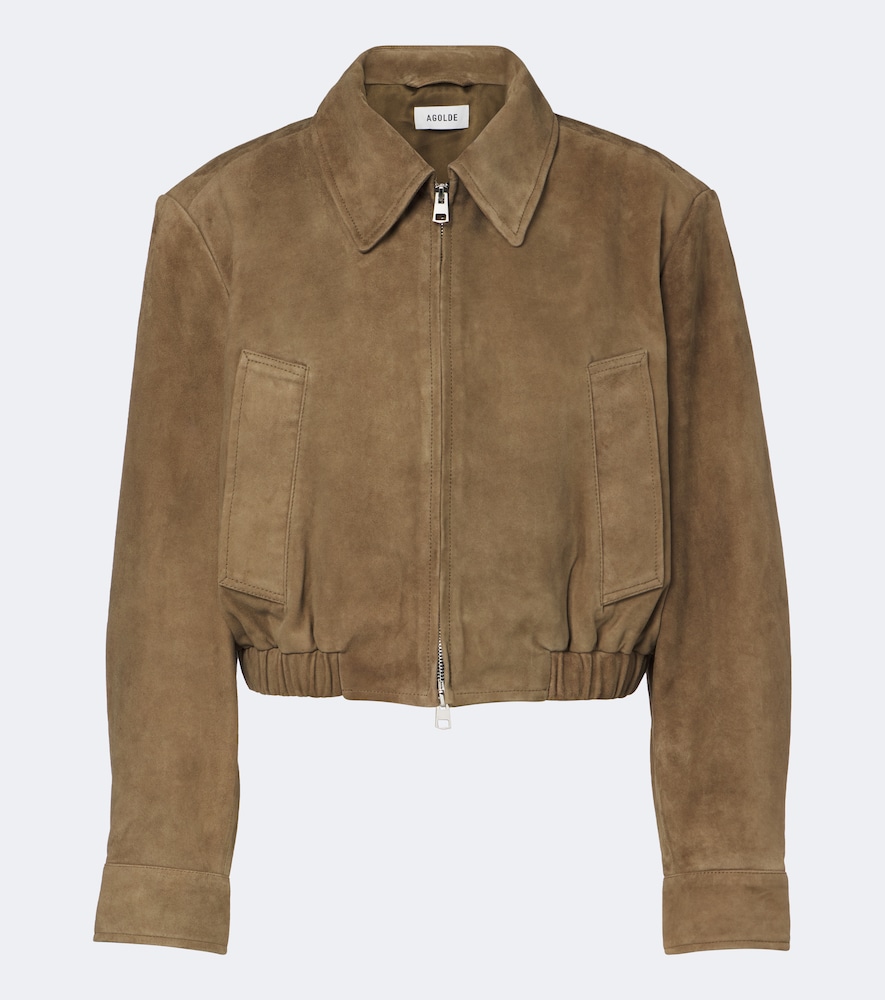 Cropped-Jacke Nahla aus Veloursleder