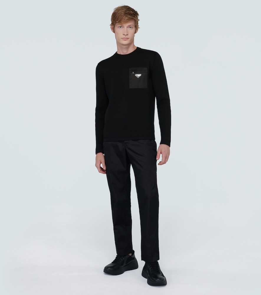  Prada Prada Wollpullover Mit Logo-detail 
