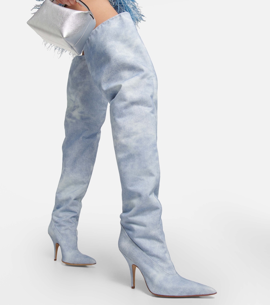 Gia 33 Denim Over-The-Knee Boots