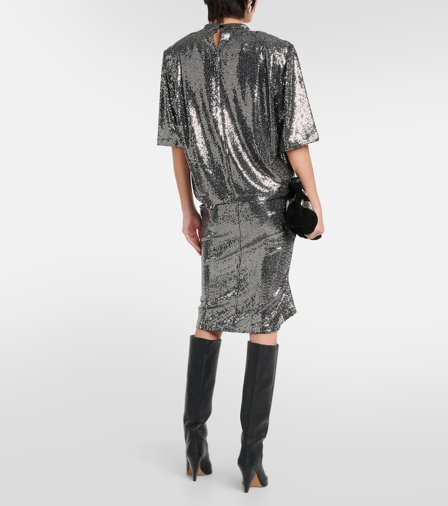 Isabel Marant Étoile Isabel Marant Etoile Delfi Sequined Blouse In Black