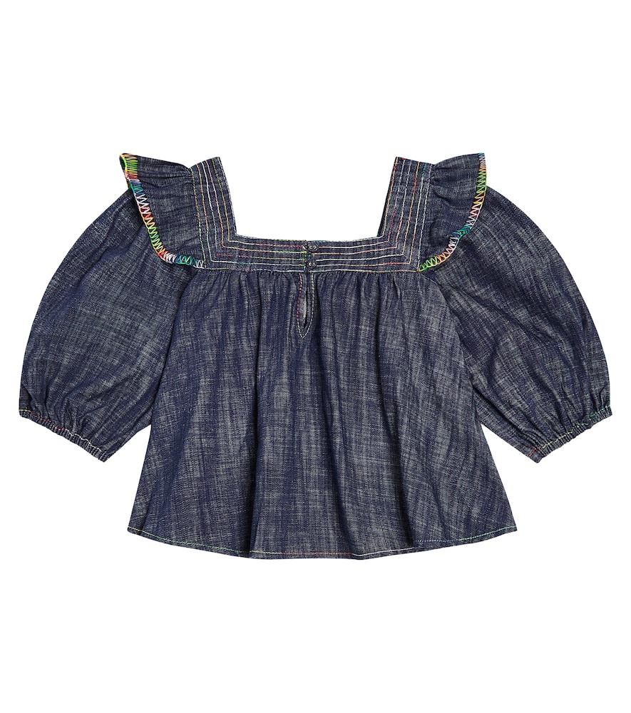 Zimmermann Kids Zimmermann Kids Top Alight Aus Denim 