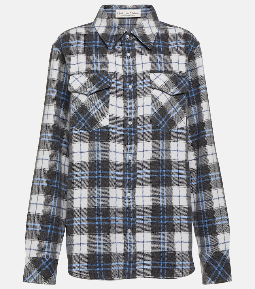 God's True Cashmere Tartan cashmere shirt