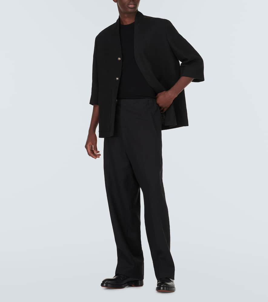 Shop Zegna Linen Jacket In Black