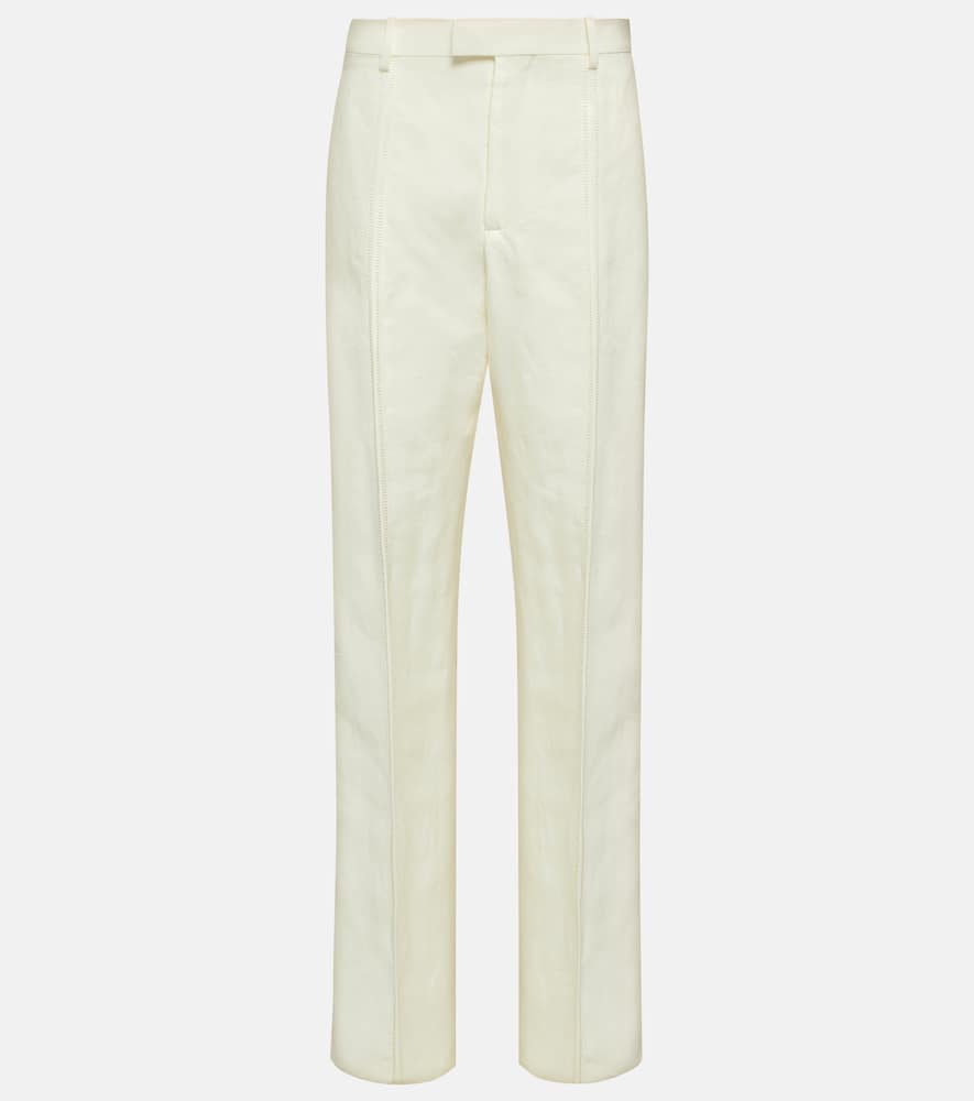 Linen straight pants
