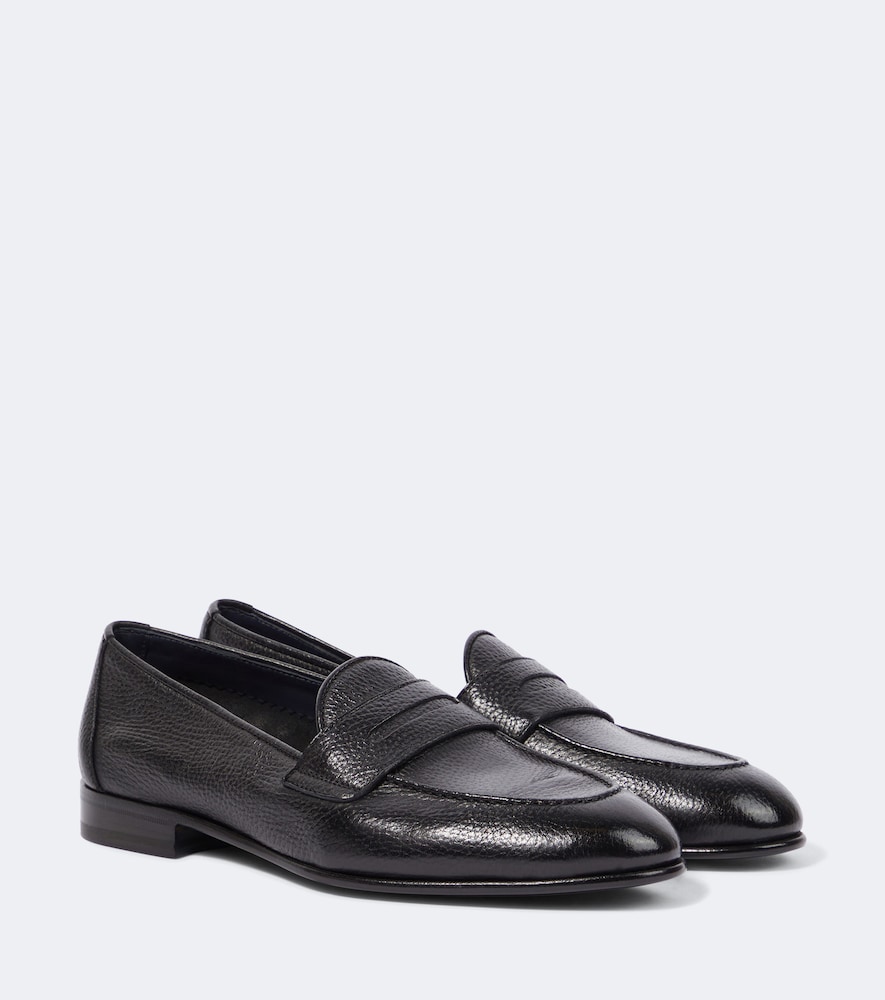 Appia Grained Leather Penny Loafers