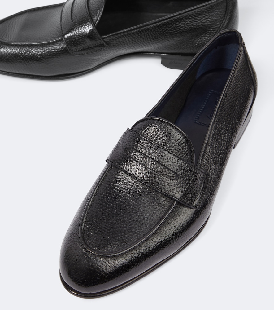 Appia Grained Leather Penny Loafers