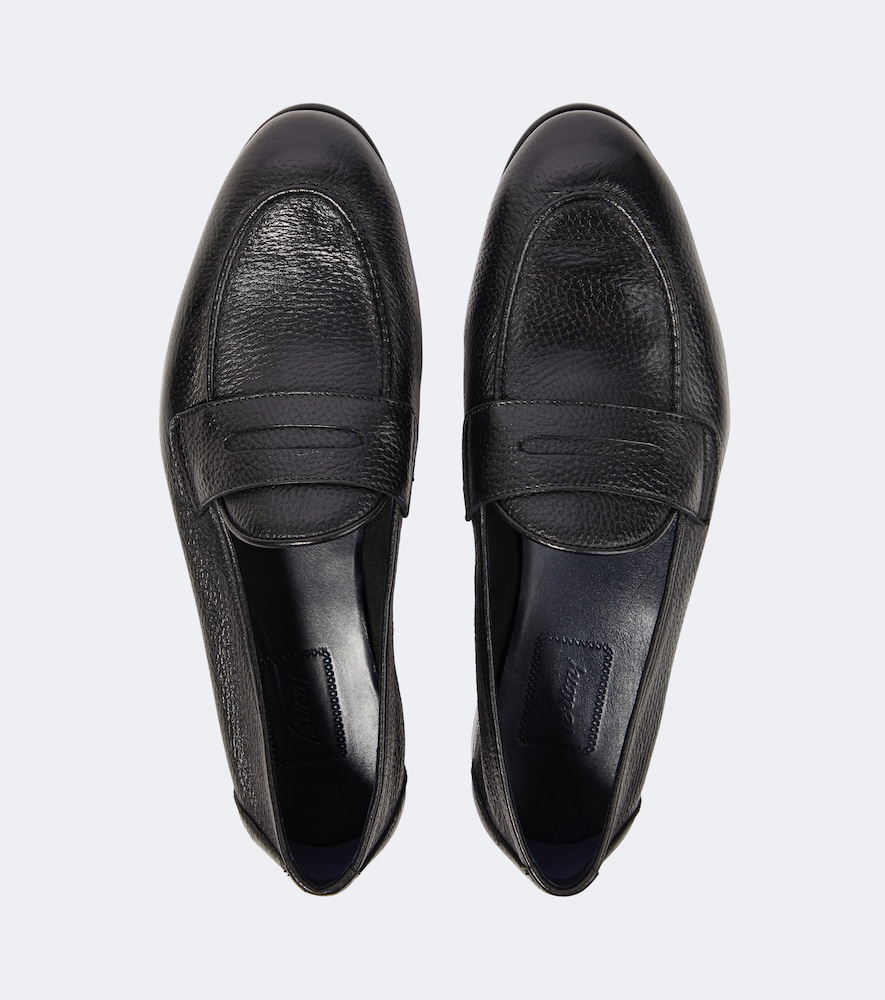 Appia Grained Leather Penny Loafers