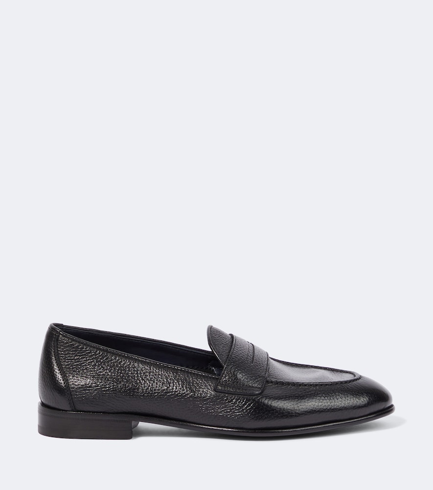 Appia Grained Leather Penny Loafers