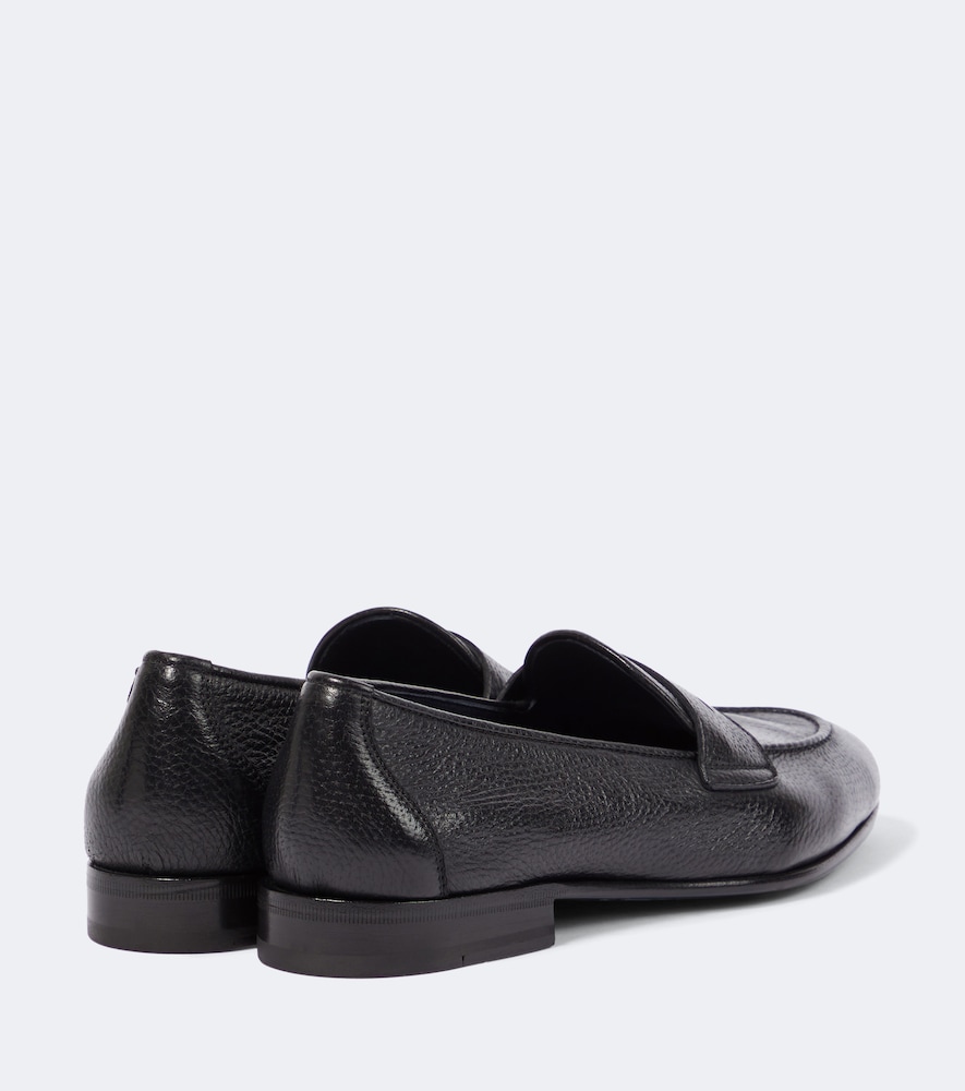 Appia Grained Leather Penny Loafers