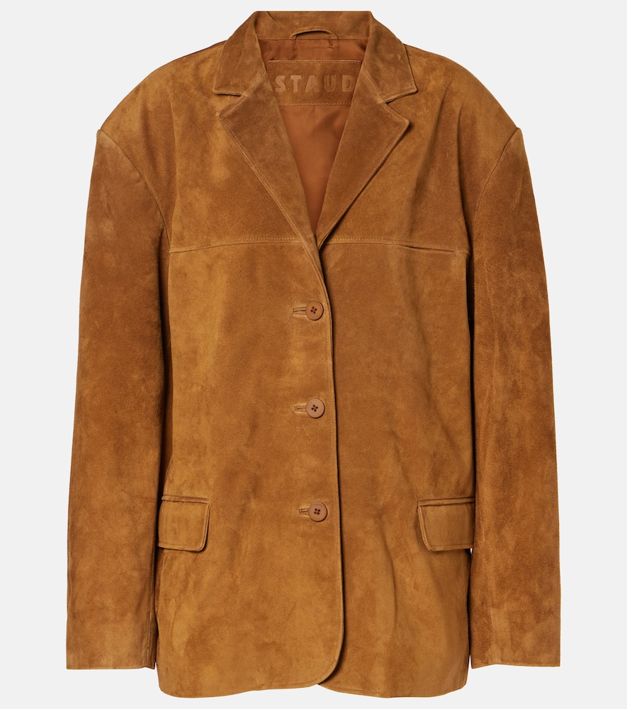 Corrine single-breasted suede jacket