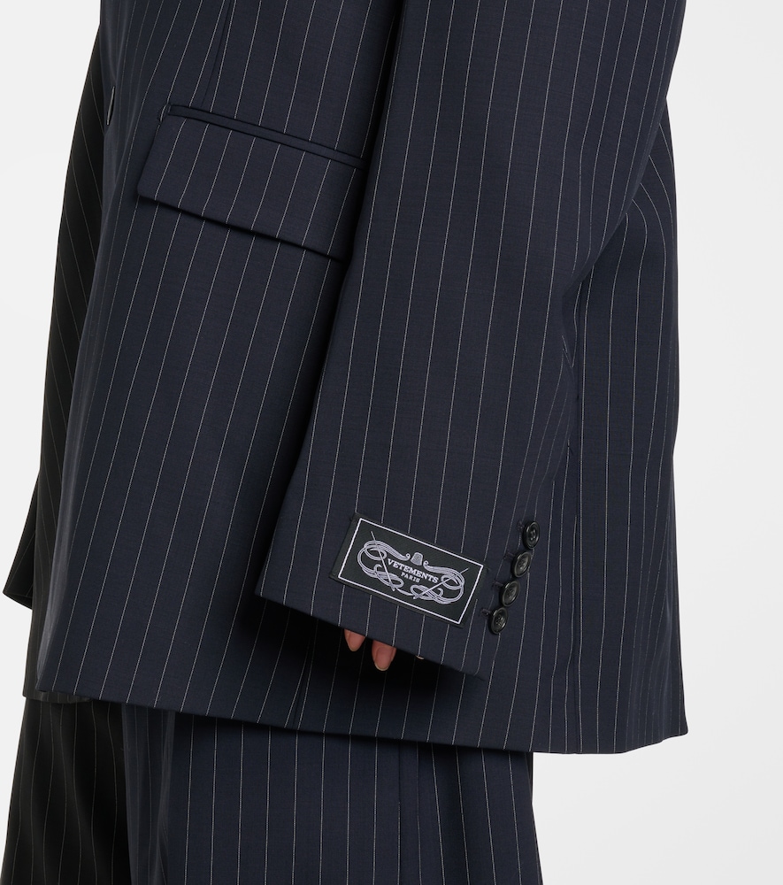  Vetements Vetements Pinstripe Wool Blazer 