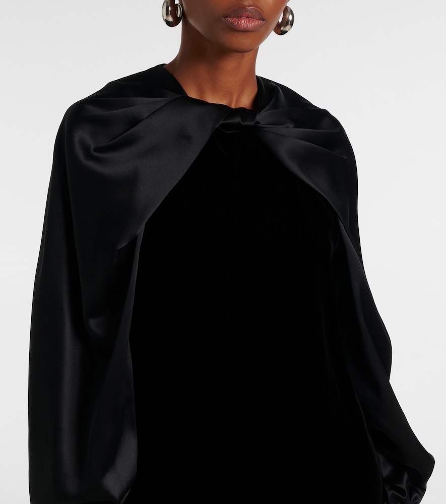  Max Mara Max Mara Zarella Velvet And Satin Minidress 