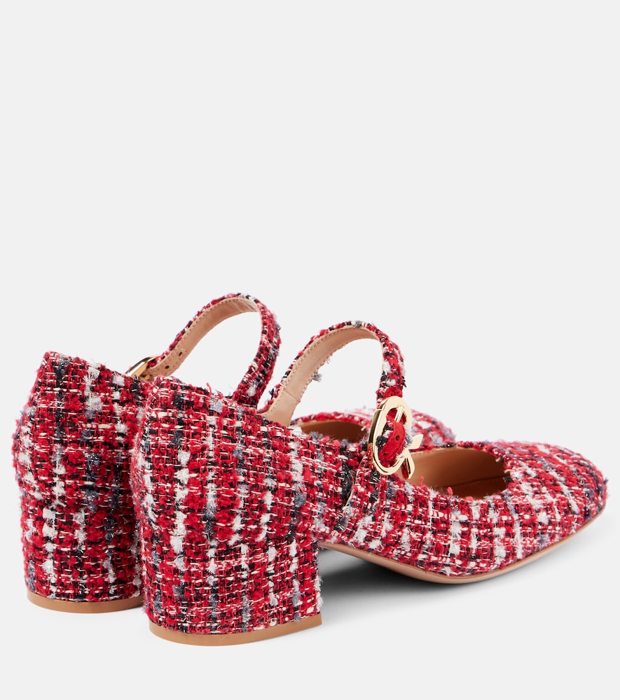 Mary Ribbon Bouclé Mary Jane Pumps