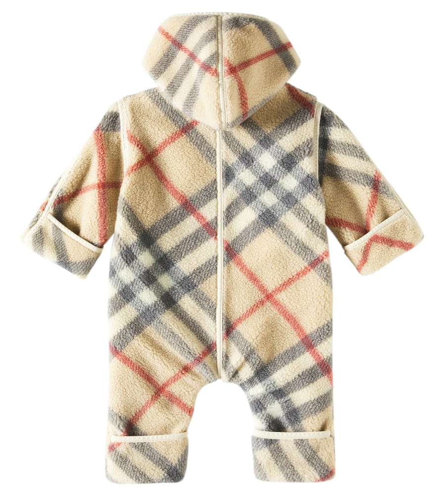 BURBERRY BABY BURBERRY CHECK FLEECE ONESIE