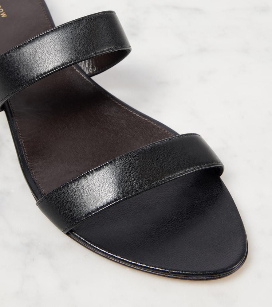 The Row Woman Black Mules In Black