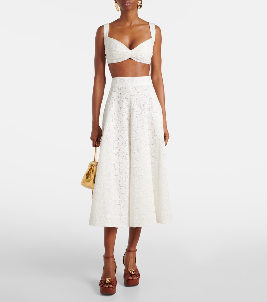  Zimmermann Zimmermann Crush Embroidered Linen Bra Top 
