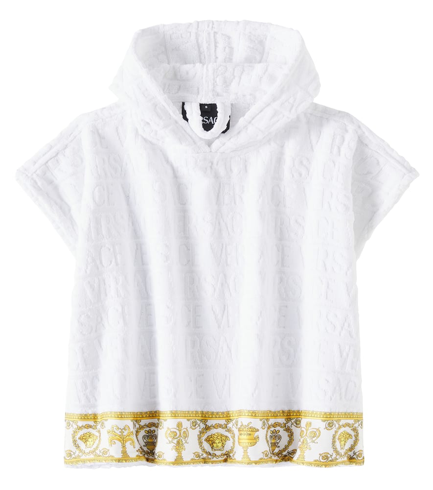 Versace Kids Baby Versace Allover cotton terry poncho