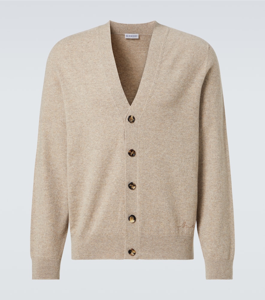 Burberry Cashmere-blend Cardigan In Heron