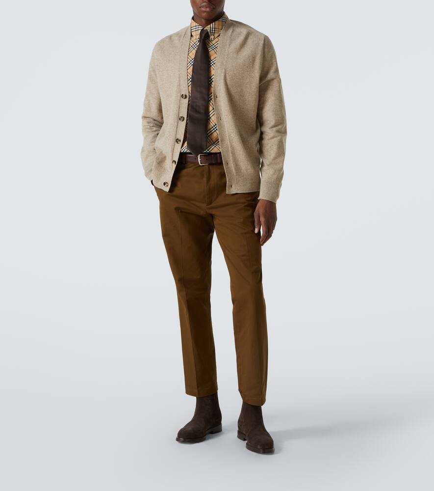 Burberry Cashmere-blend Cardigan In Heron