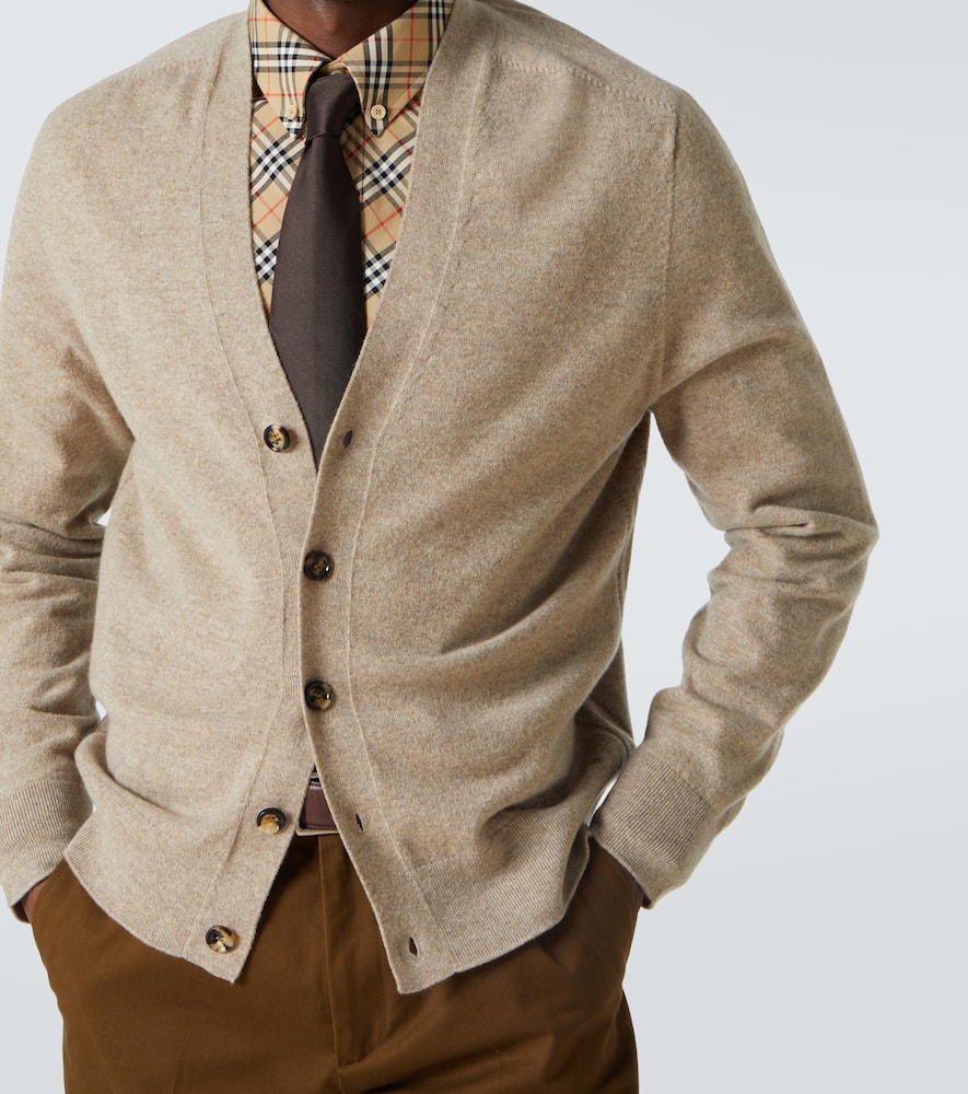 Burberry Cashmere-blend Cardigan In Heron