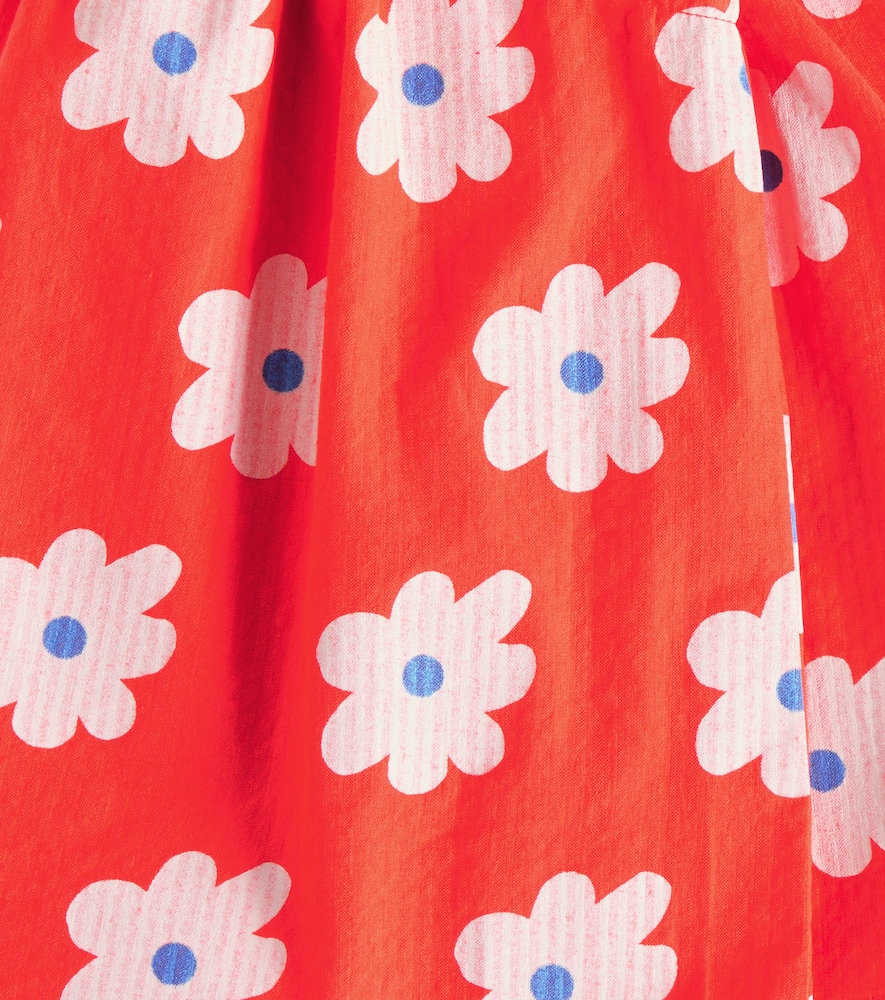 Jellymallow Floral Cotton Blouse In Red