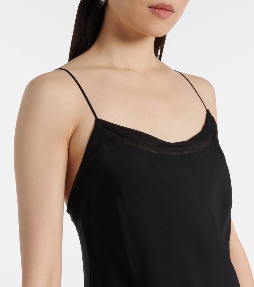 Totême Silk Satin Slip Dress In Black