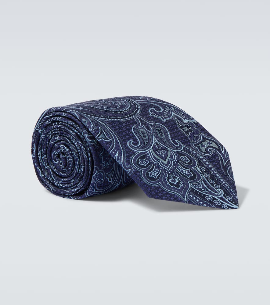 Paisley silk jacquard tie