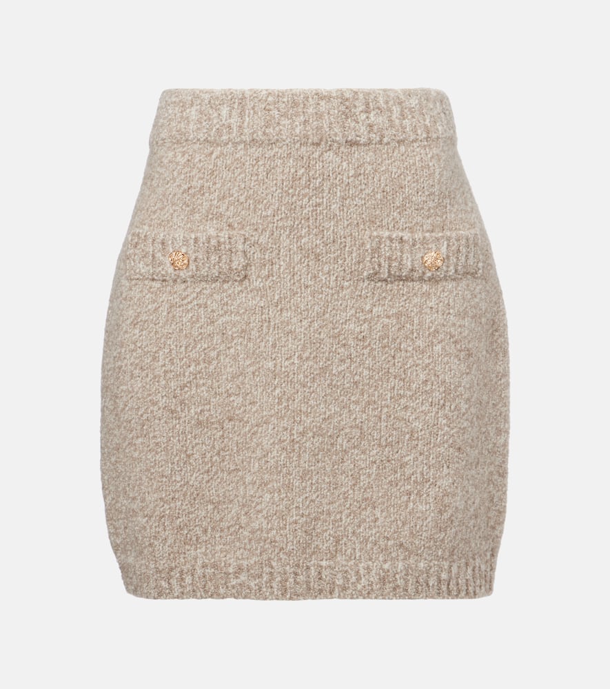 Cashmere-blend miniskirt
