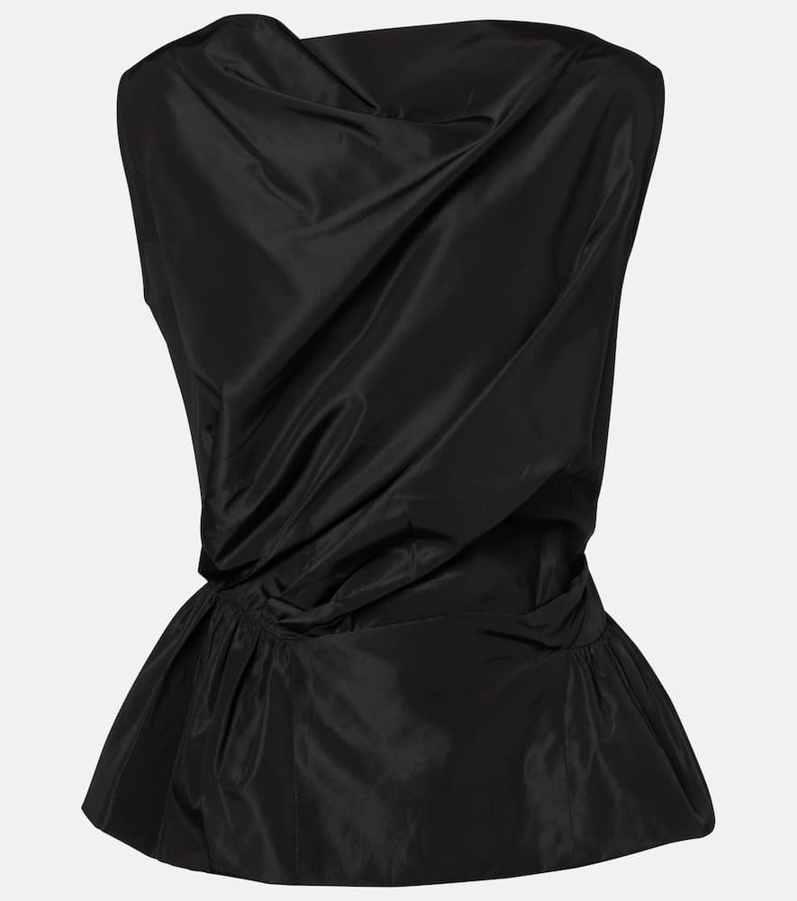 Draped taffeta top