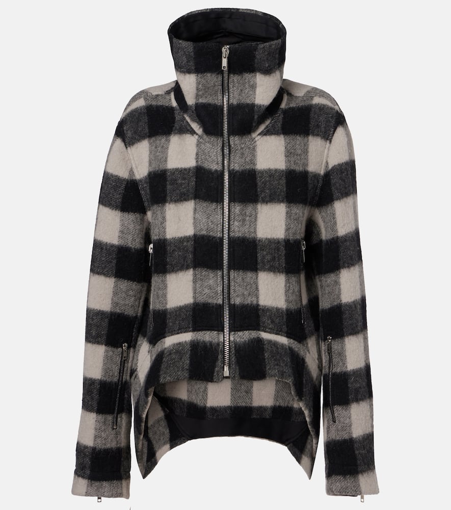 Exploder checked virgin wool jacket
