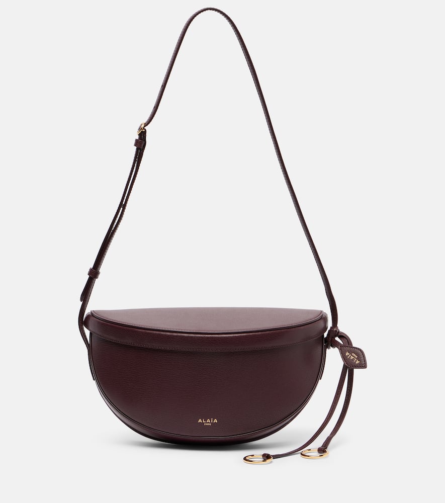 Alaïa Hip Small Leather Shoulder Bag In Burgundy