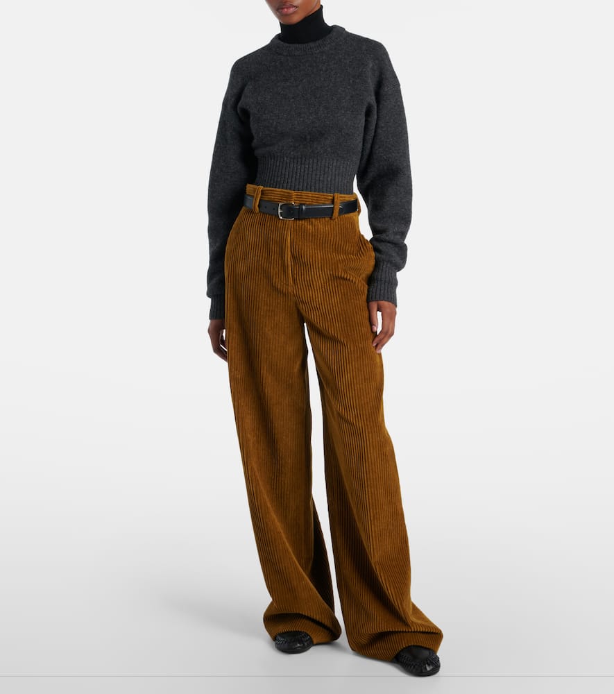 Proenza Schouler Randi Wool And Alpaca-blend Sweater In Gray