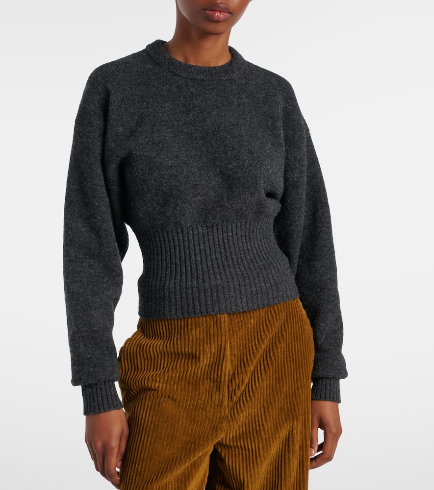 Proenza Schouler Randi Wool And Alpaca-blend Sweater In Gray