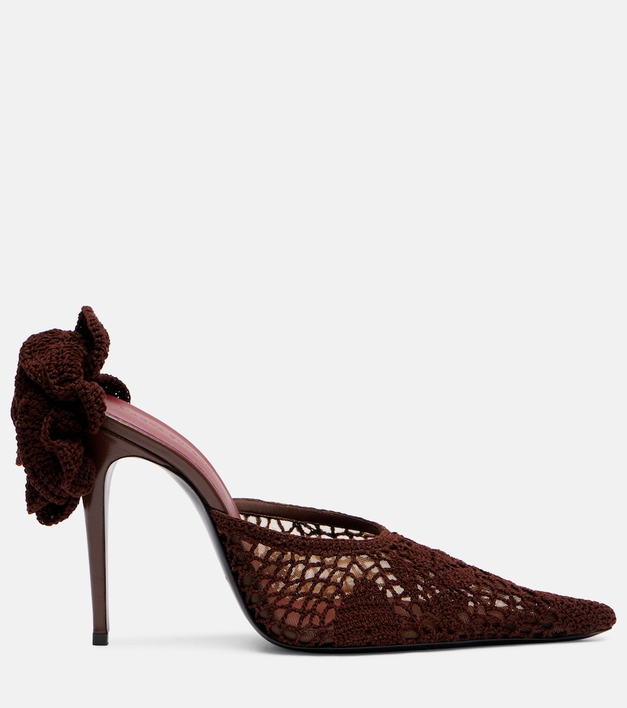  Magda Butrym Magda Butrym Floral-applique Crochet Mules 