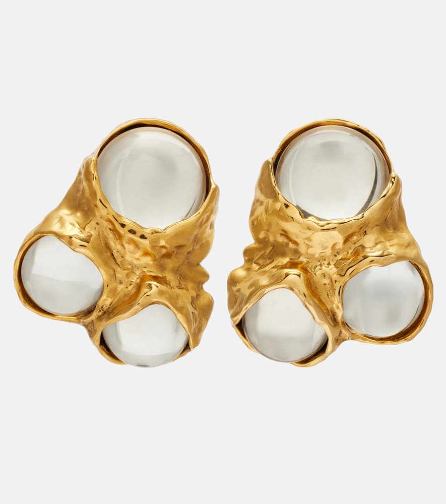 Bubble embellished clip-on earrings