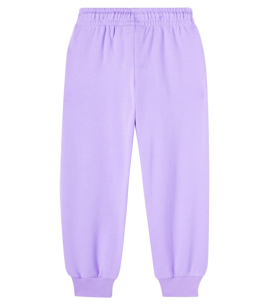 Mini Rodini Patch-appliqué Cotton Sweatpants In Purple