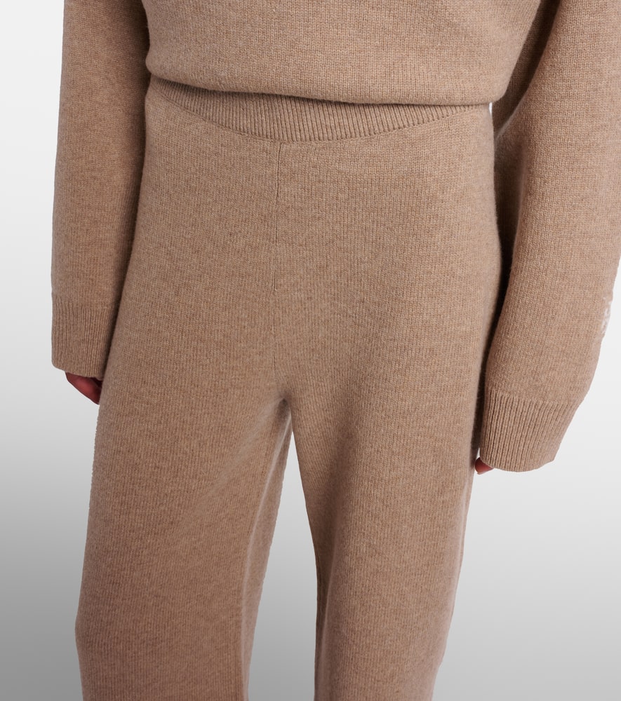Tory Burch Knitted Wool Sweatpants In Brown