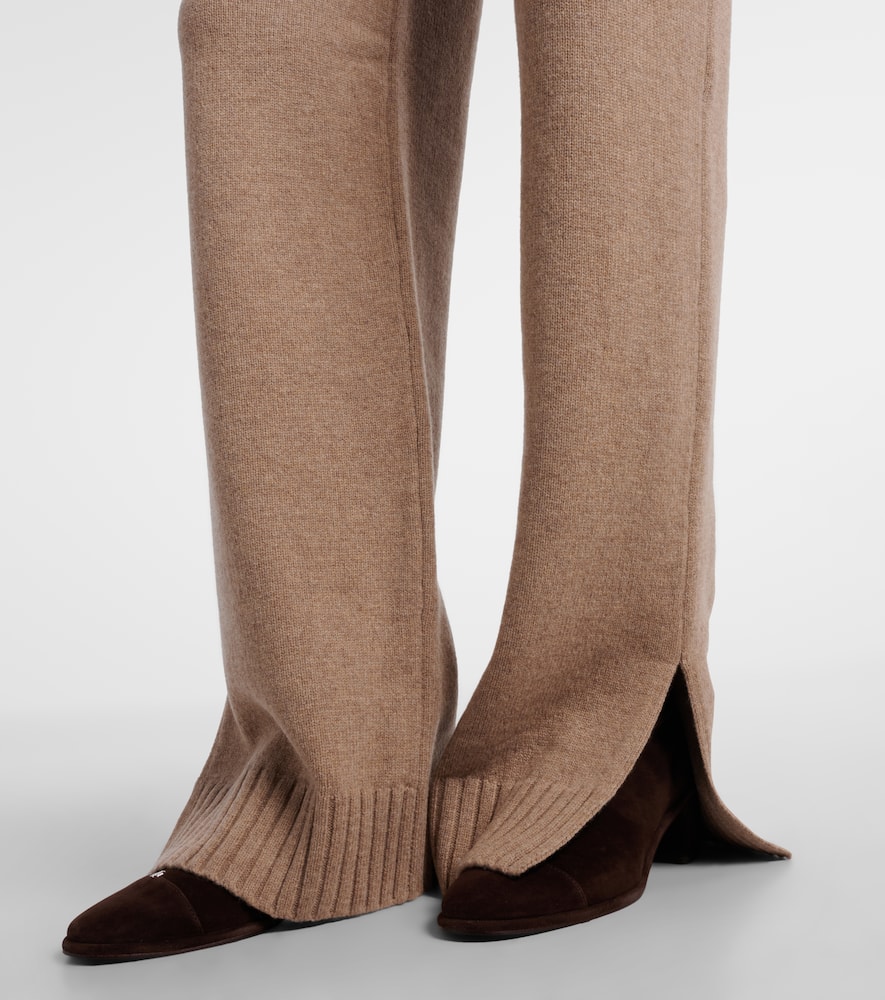 Tory Burch Knitted Wool Sweatpants In Brown