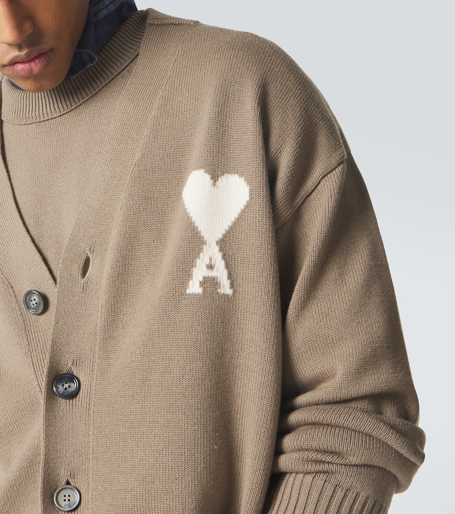  Ami Paris Ami Paris Cardigan Ami de cœur Aus Wolle Und Baumwolle 