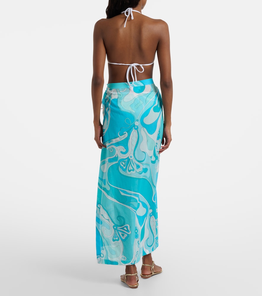  Pucci Pucci Orchidee Cotton Beach Cover-up 