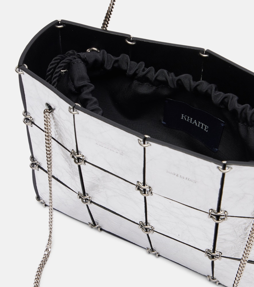  Khaite Khaite Tote Bag Emma Mini Aus Metallic-leder 