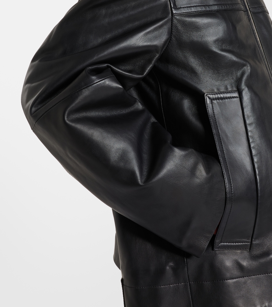  Sportmax Sportmax Oversized Leather Jacket 