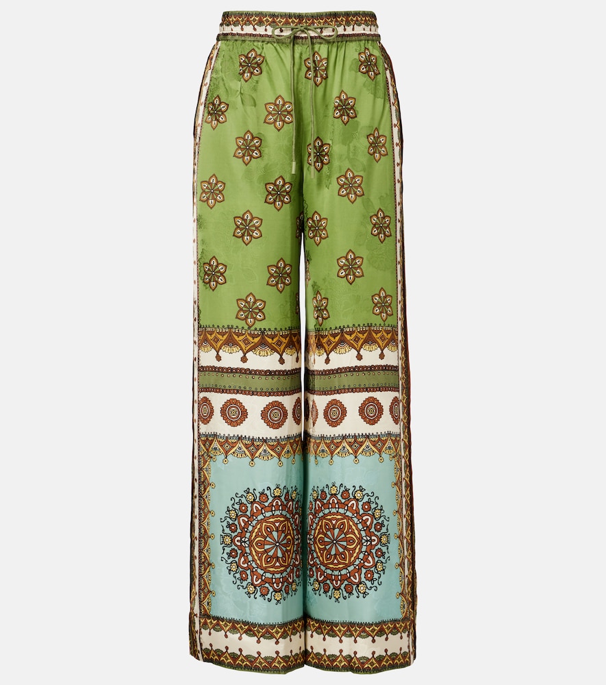 Alémais Contina jacquard palazzo pants