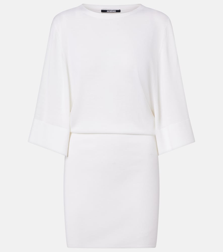 Jacquemus Mananco wool and silk minidress