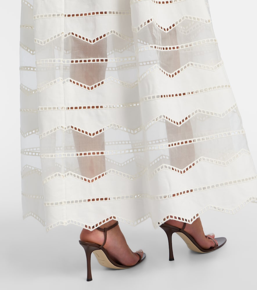  Elie Saab Elie Saab Maxikleid Aus Baumwolle Mit Organza 