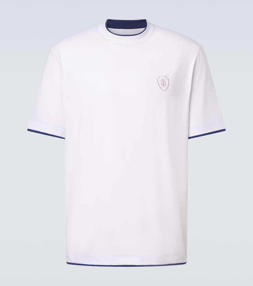 Brunello Cucinelli Men's White Logo Cotton Jersey T-Shirt UK Size 36 - Mytheresa